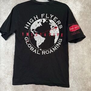 Tango‎ Hotel High Flyers Global Roaming Embroidered Mens Tee Size Small Black
